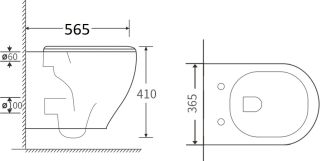 Унитаз Orange C07-100w безободковый, сиденье с микролифтом