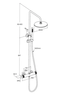 Душевая стойка Milleau Tissage ML5219KDM-GB черный