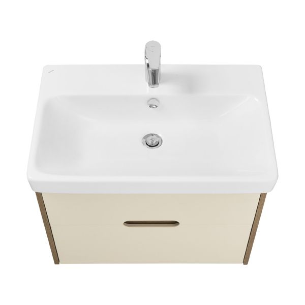 Тумба под раковину Акватон Оливия 70см бежевый/дуб веллингтон 1A254301OLVG0