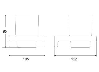 Стакан для ванной комнаты Rose RG1812C белый