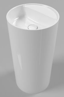 Напольная раковина Whitecross Pantheon 0708.043043.100 43см белый глянец