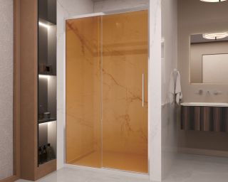 Душевая дверь Vincea Stella VDS-1ST120GS, 1200, хром, стекло янтарь