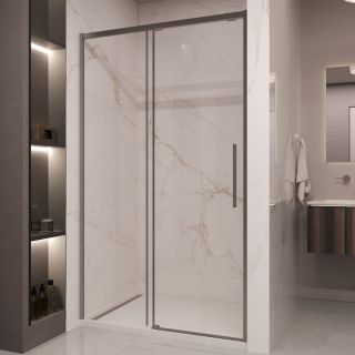 Душевая дверь Vincea Stella VDS-1ST150CLGM, 1500, вороненая сталь, стекло прозрачное