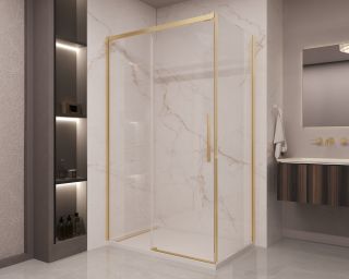 Душевой уголок Vincea Stella VSR-1ST9016CLG, 1600*900, брашированное золото, стекло прозрачное