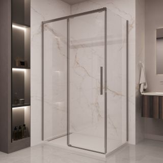 Душевой уголок Vincea Stella VSR-1ST9016CLGM, 1600*900, вороненая сталь, стекло прозрачное