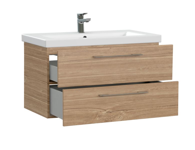 Тумба под раковину Cersanit LARA 64138 80 см под столешницу орех