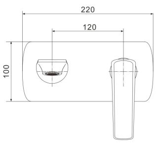 Встраиваемый смеситель для раковины Rose R1341F белый/хром