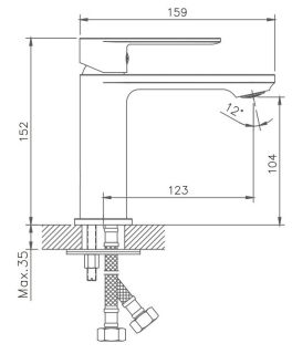 Смеситель для раковины Haiba HB10590-7 чёрный