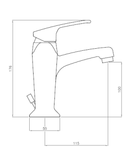 Смеситель для раковины однорычажный, золото Cezares LEGEND-LSM2-03/24