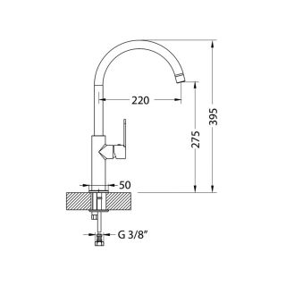 Смеситель для кухни Alveus Arc 1134890 белый