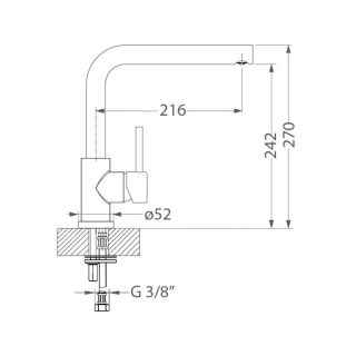 Смеситель для кухни Alveus Aquila G11 Arctic 1139806 Белый