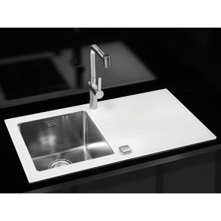 Кухонная мойка Alveus 1102771 Karat 10 белая 86x50 левая