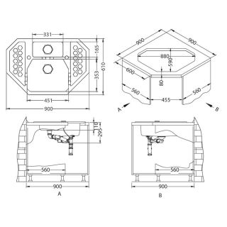 Кухонная мойка Alveus 1125703 Sensual 60 Granital+ Arctic-G11M 90x61
