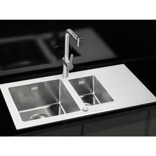 Кухонная мойка Alveus 1123805 Karat Up 20 белая 86x50 правая