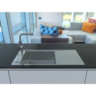 Кухонная мойка Alveus Stricto 1124375 Stricto 30 KMB 90 FI 98x47.2 правая