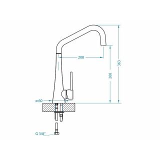 Смеситель для кухни Alveus Eden 1132174 белый