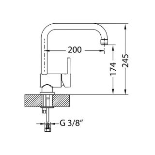 Смеситель для кухни Alveus Quadra 1126719 хром