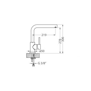 Смеситель для кухни Alveus Selma 1129042 бежевый
