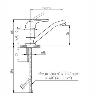 Смеситель для раковины Rav Slezak Sazava SA015.5 хром