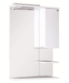 Шкаф-зеркало с подсветкой Onika Элита 206020 правый 60см белый