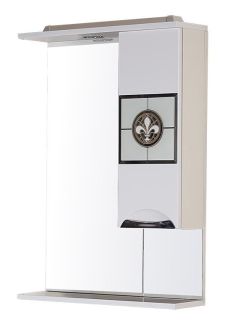 Шкаф-зеркало с подсветкой Onika Флорена 206206 правый 62см белый