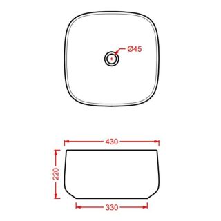 Раковина ArtCeram Cognac COL006 17 00 черная 43 см