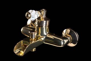 Смеситель для ванны Boheme Vogue Crystal золото 213-CRST