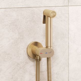 Гигиенический душ со смесителем RGW SP-213Gb 581408213-06 брашированное золото