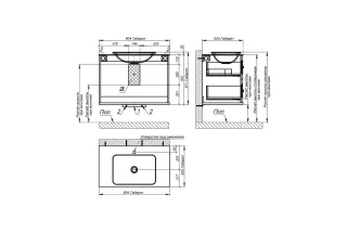 Тумба с раковиной Astra-Form Классик 4631177714344 90 см зелёный матовый