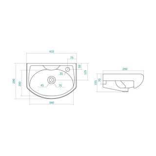 Раковина для мебели Style Line Азов 40 ЛС-00000161