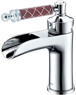 Смеситель для раковины Boheme Vogue хром Murano, шоколад_Комплект хром