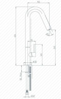 Смеситель для кухни Paini Cox 78CR572USLMKM хром