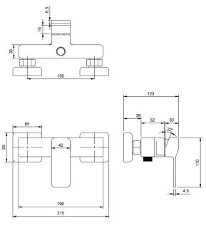 Смеситель для душа Omnires Slide хром SL7740CR