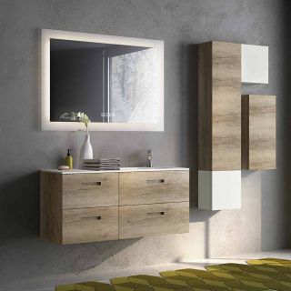 Зеркало Silver Mirrors Norma Neo-8 80см белый LED-00002417