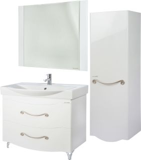 Пенал Bellezza Сесилия 40см правый белый 00000007221