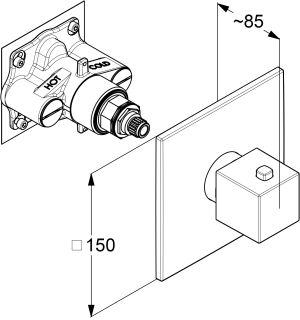 Центральный термостат Kludi Decus 547395375 белый матовый