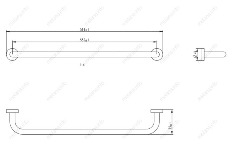 Полотенцедержатель Melana MLN-866001 сатин