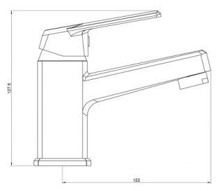 Смеситель для раковины OneLife P02-021cr полимерный