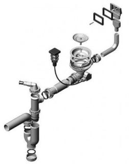 Одинарный сифон Alveus 1127252 FI 114 с переливом