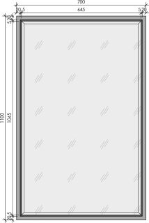 Зеркало Armadi Art Monaco 70см белый/золото 566-WG