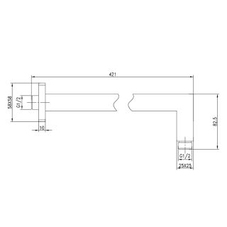 Кронштейн для верхнего душа Lemark LM5887C