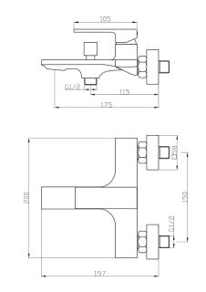 Душевая система Orange M04-944w смеситель с изливом, белый