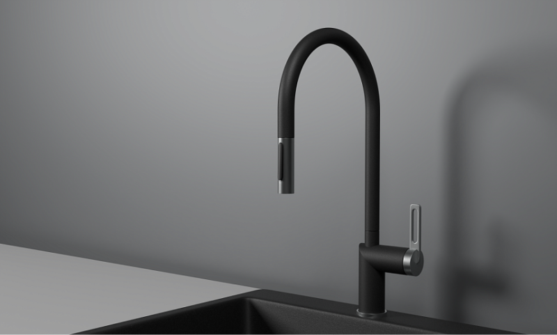 Смеситель для кухни Granula 8172, ШВАРЦ шварц