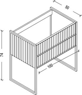 Тумба под раковину Armadi Art Monaco 80см капучино/золото 867-080-CPG