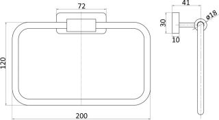 Полотенцедержатель Sapho Olymp хром 1321-06