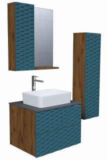 Шкаф-зеркало Grossman Альба 206502 65см левый веллингтон/бриз