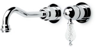 Смеситель для раковины Boheme встроенный Tradizionale Chromo c ручкой Crystal хром