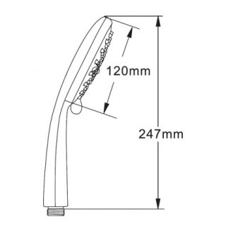 Лейка для душа Orange S06HS, 3 режима, 120 мм