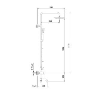 Душевая система Orange Steel M99-911ni смеситель с изливом, никель