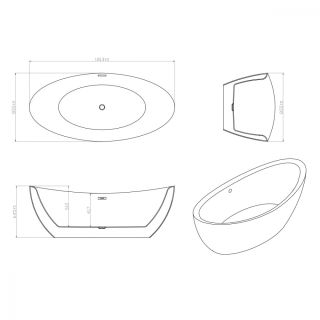 Акриловая ванна Vincea VBT-203 180 x 85 см